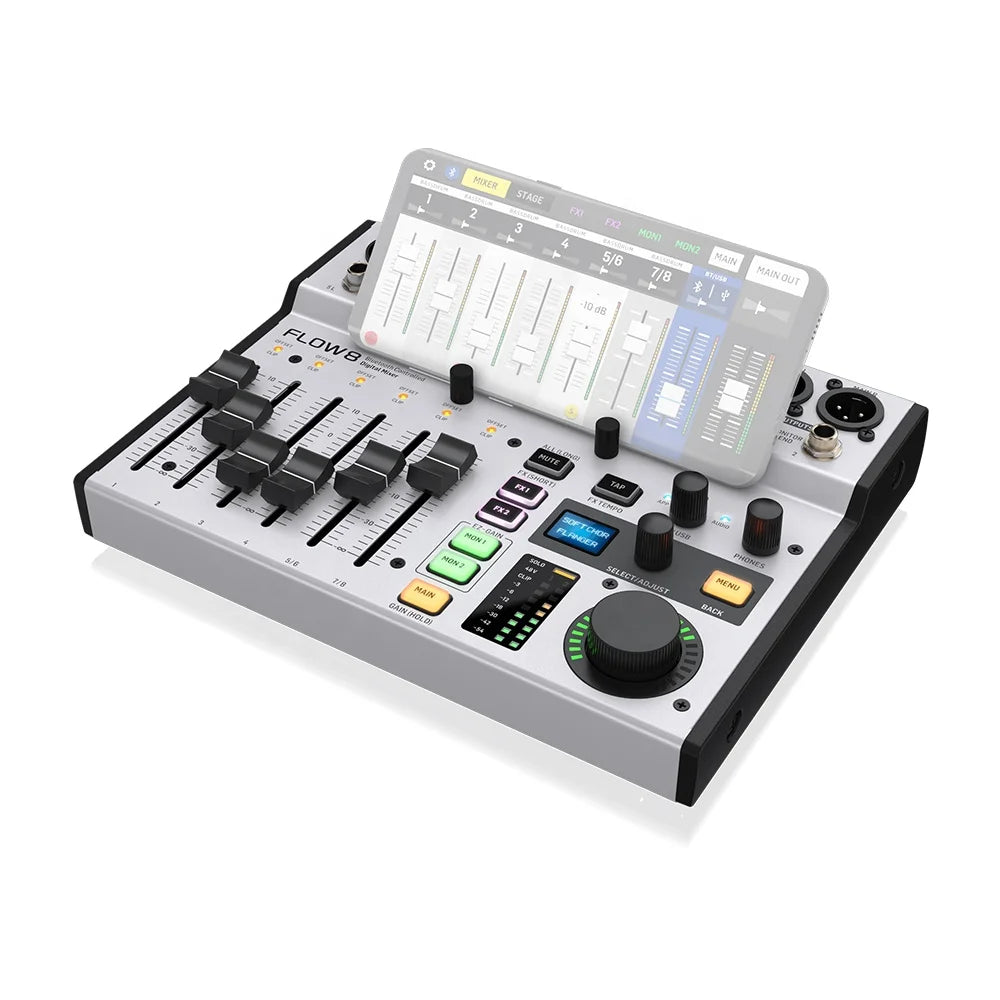 Behringer Flow 8 Digital Mixer With Bt Audio and USB Audio Interface Pa System Audio Sound Mixers
