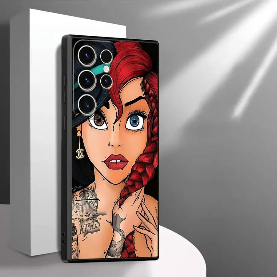 Soft Funda Back Phone Cover Case for Samsung Galaxy S22 Plus S21+ S25+ S24+ S23 FE S24 S20 S25 Ultra S21 Tattoo Disney