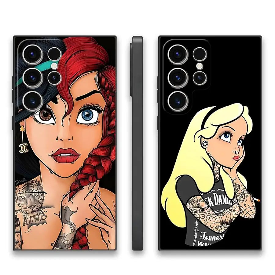 Soft Funda Back Phone Cover Case for Samsung Galaxy S22 Plus S21+ S25+ S24+ S23 FE S24 S20 S25 Ultra S21 Tattoo Disney