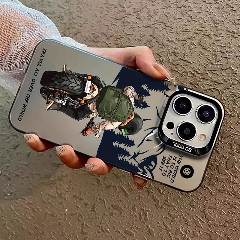 A Trendy Motorcycle-Themed Phone Case For Samsung S24 FE Cases Galaxy S25 S23 Ultra S21 Plus S22 A56 A36 A55 A35 A54 A52S Cover