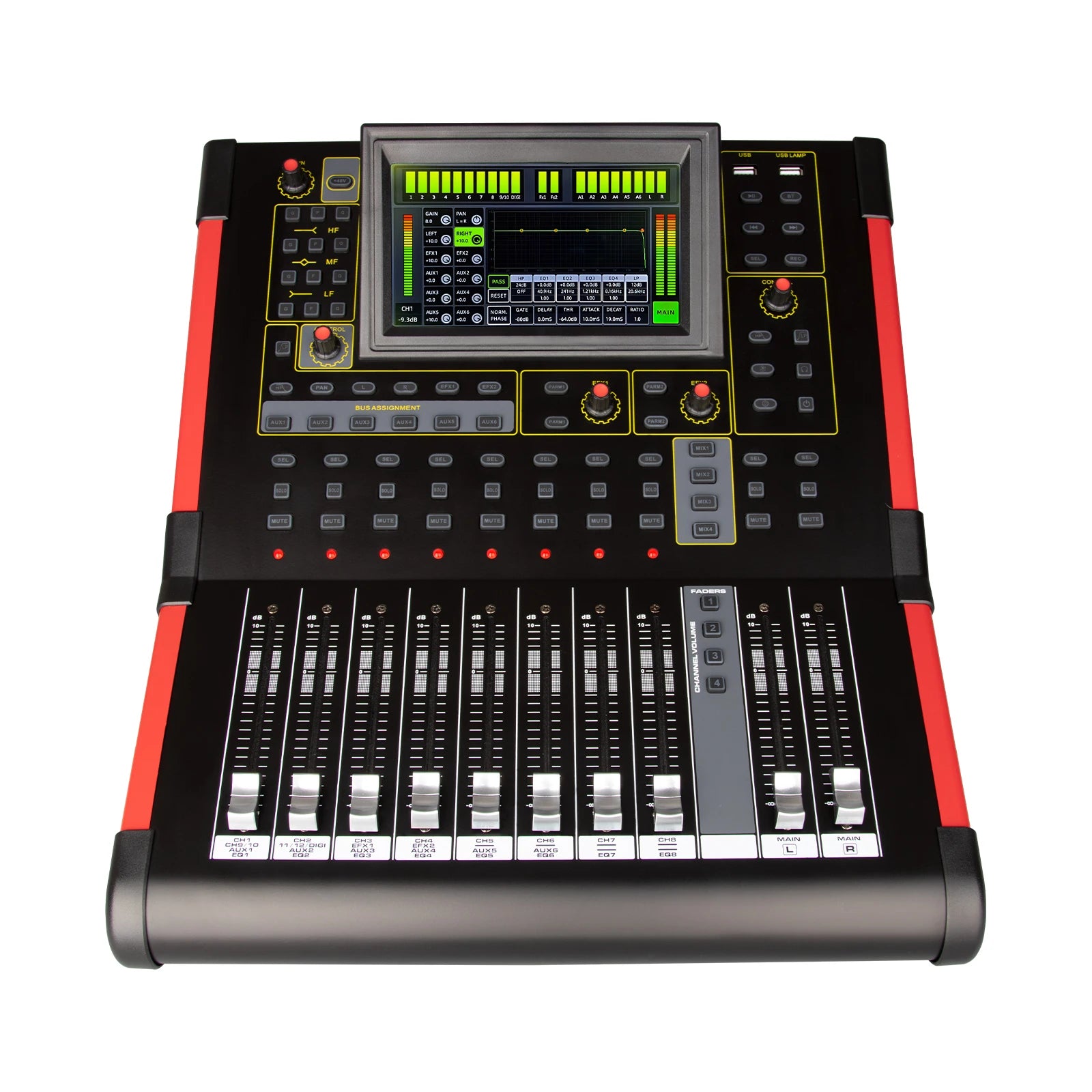 MD12 Professional Mixing Console 12 Channel Mezclador Digital Audio Mixer for Studio /Live Performances/Church