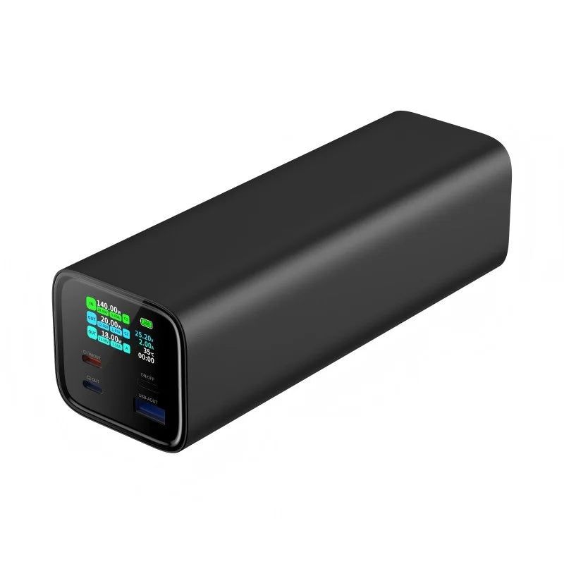 PD3.1 140W Power Bank 27000mah LCD TFT Color Screen 2C1A port Laptop Phone Drone Camera Portable Bidirectional Fast Charging