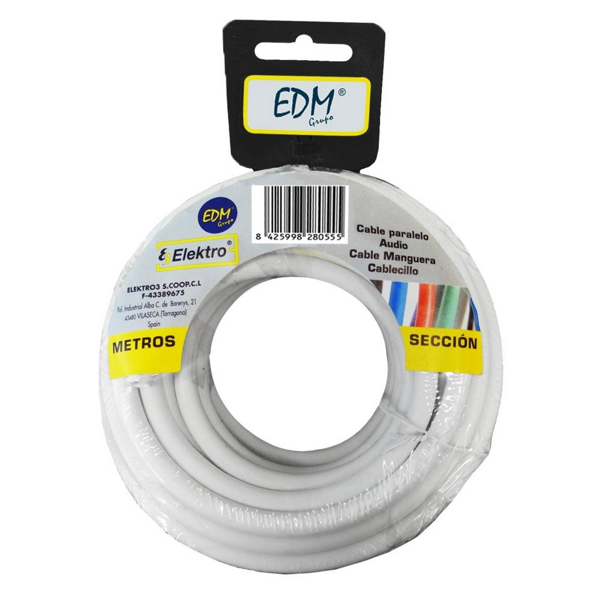 Coaxial TV Antenna Cable EDM 28112 White 10 m 2 x 1,5 mm-0