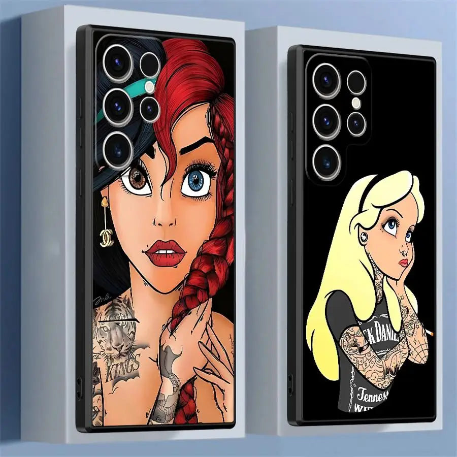 Soft Funda Back Phone Cover Case for Samsung Galaxy S22 Plus S21+ S25+ S24+ S23 FE S24 S20 S25 Ultra S21 Tattoo Disney