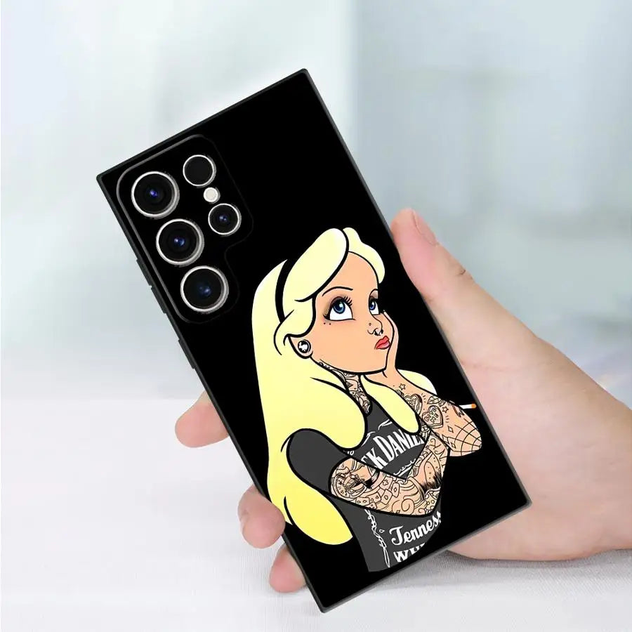 Soft Funda Back Phone Cover Case for Samsung Galaxy S22 Plus S21+ S25+ S24+ S23 FE S24 S20 S25 Ultra S21 Tattoo Disney