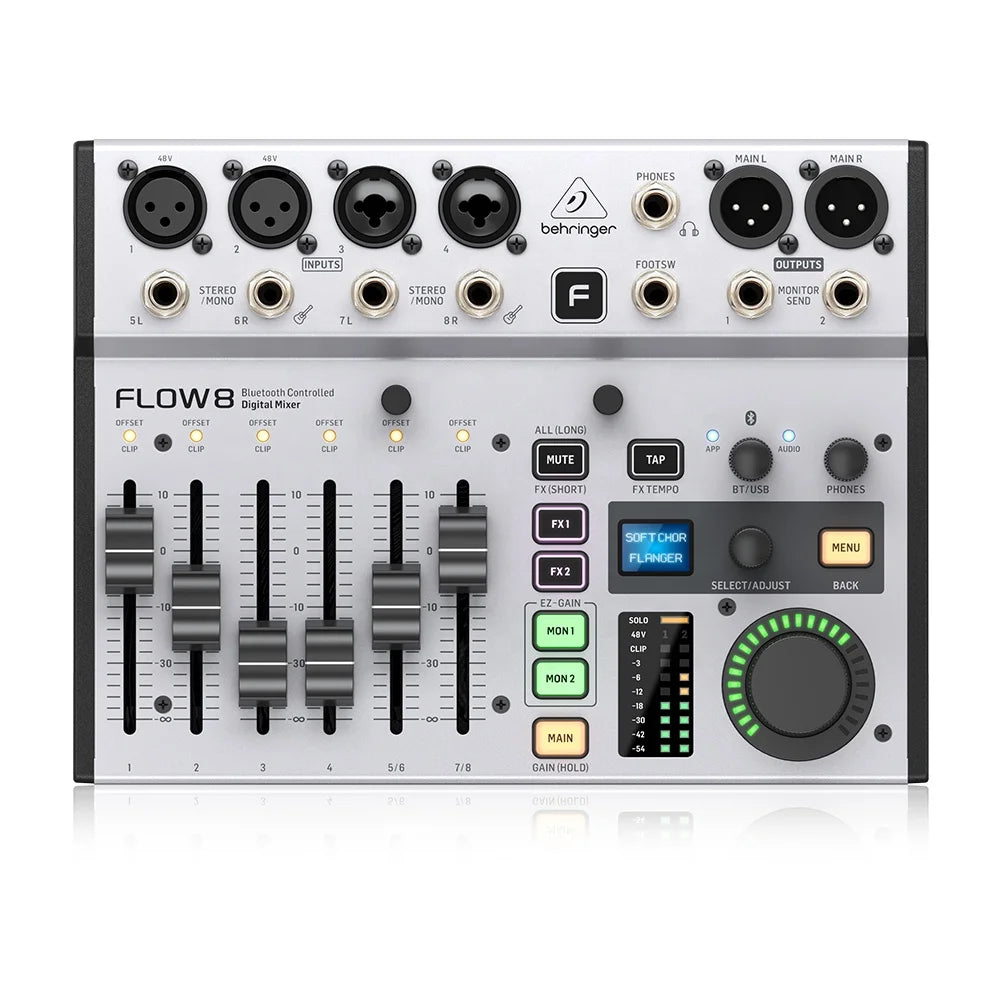 Behringer Flow 8 Digital Mixer With Bt Audio and USB Audio Interface Pa System Audio Sound Mixers