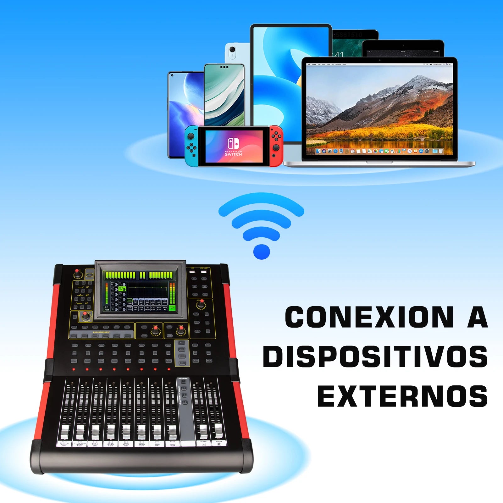 MD12 Professional Mixing Console 12 Channel Mezclador Digital Audio Mixer for Studio /Live Performances/Church