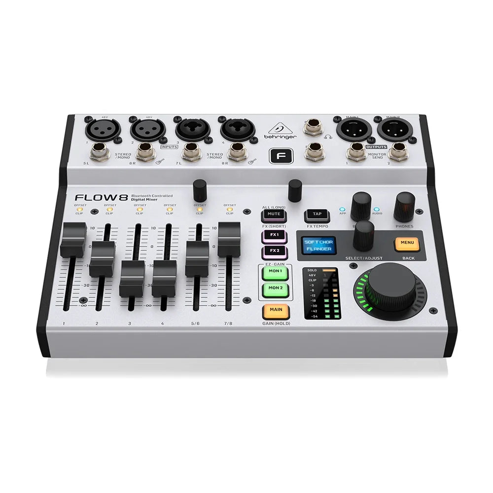 Behringer Flow 8 Digital Mixer With Bt Audio and USB Audio Interface Pa System Audio Sound Mixers