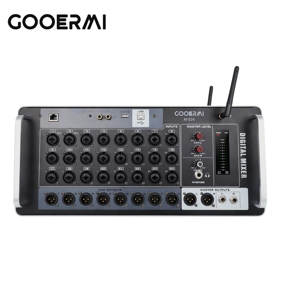 ASF24 Professional 24-Channel Digital Rack Mixer Audio Mixer DSP Mixer with WIFI Recording Console