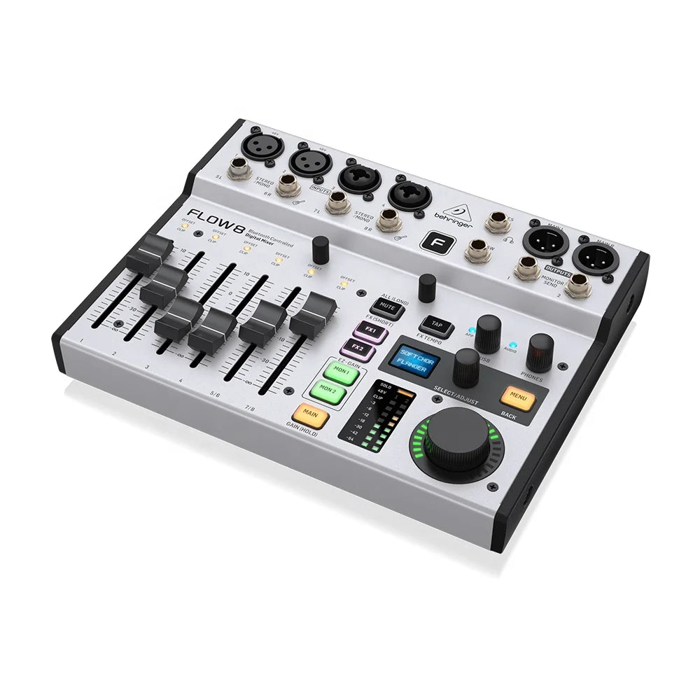 Behringer Flow 8 Digital Mixer With Bt Audio and USB Audio Interface Pa System Audio Sound Mixers