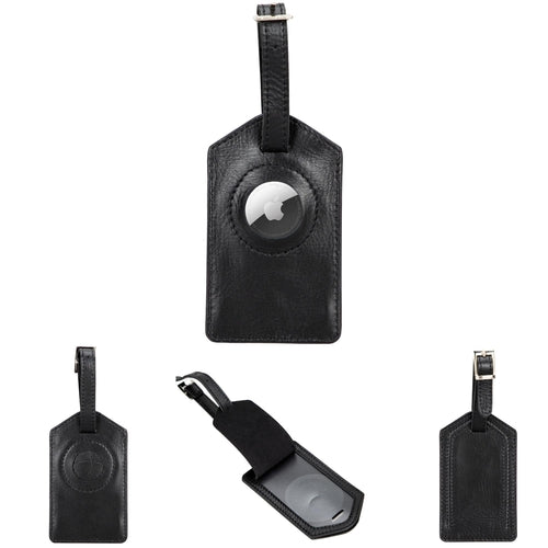 Estes Genuine Leather Luggage Tag with AirTag Slot