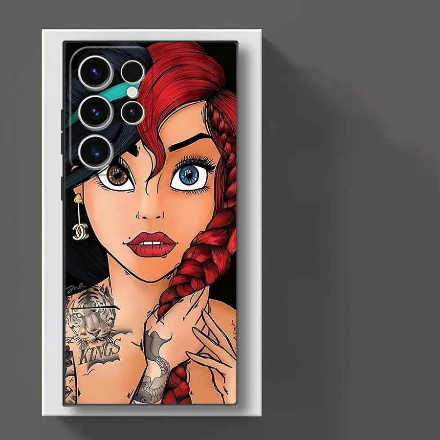 Soft Funda Back Phone Cover Case for Samsung Galaxy S22 Plus S21+ S25+ S24+ S23 FE S24 S20 S25 Ultra S21 Tattoo Disney