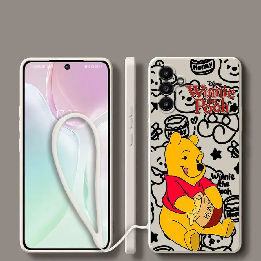 Case for Samsung Galaxy A11 A12 A34 A13 A14 A35 A51 A24 A36 A26 A15 A16 A22 A52 Soft Cover Winnie The Pooh Disney