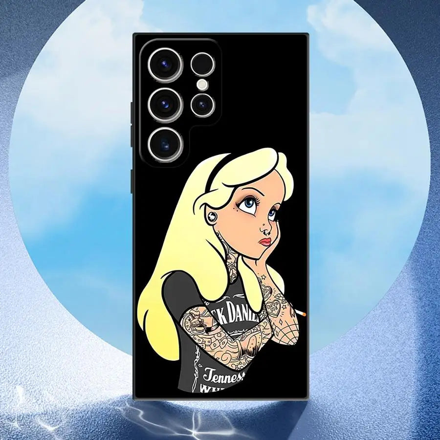 Soft Funda Back Phone Cover Case for Samsung Galaxy S22 Plus S21+ S25+ S24+ S23 FE S24 S20 S25 Ultra S21 Tattoo Disney