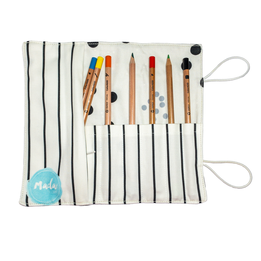Gray Dots Small Pencil Case